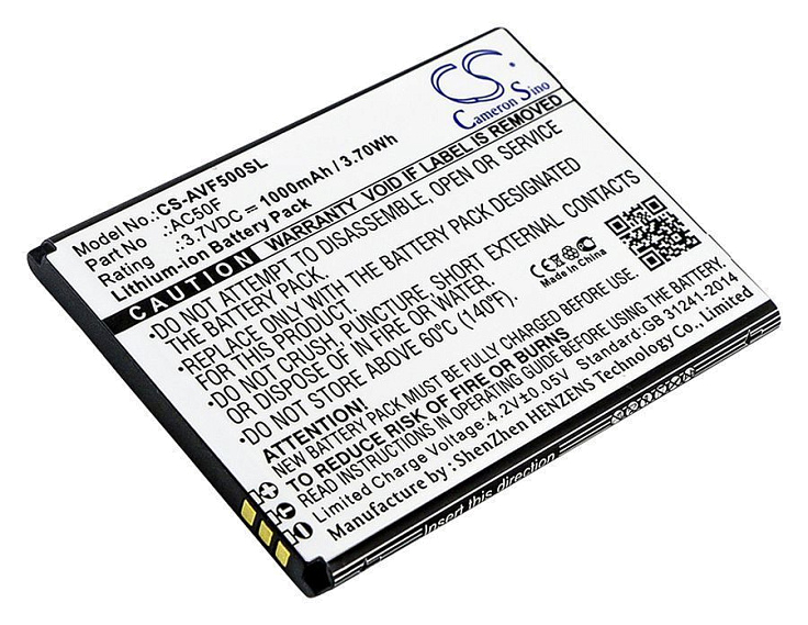 Аккумулятор CameronSino CS-AVF500SL для Archos 50f Neon