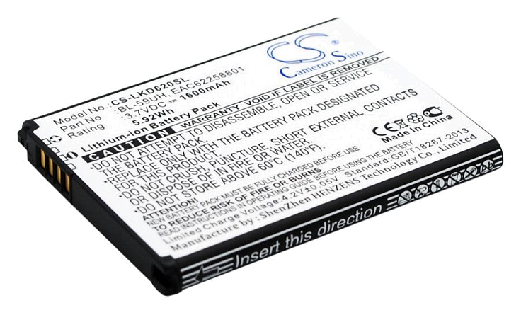 Аккумулятор CameronSino CS-LKD620SL для LG D618 Optimus G2 Mini