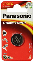 Батарейка литиевая Panasonic CR2032 дисковая 3В