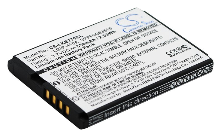 Аккумулятор CameronSino CS-LKE770SL для LG KF510, KP105, KP130, KP235, KP320