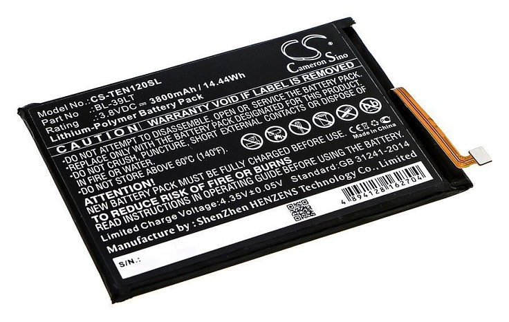 Аккумулятор CameronSino CS-TEN120SL для Tecno Camon 12, Camon 15